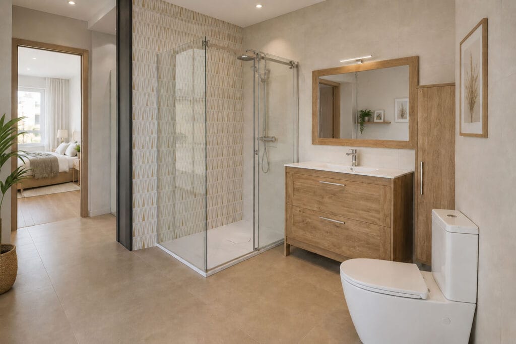 Cómo ganar amplitud en un baño sin cambiar su tamaño