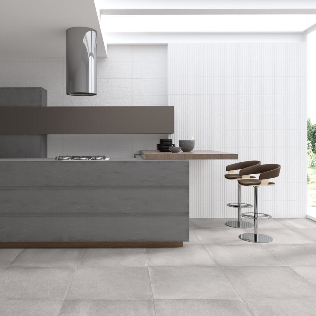 Am Essential Concret White Cavity White 30X60 Cm Uptown Grey 75X75 Cm Kb | Forma Cerámicas - cerámica en Los Palacios (Sevilla)